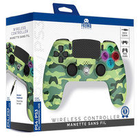 Trade Invaders Bezprzewodowy Kontroler LED-Green Camo (3.5mm jack slot)| PS4 i Multi-Device | Freaks And Geeks Inna producent