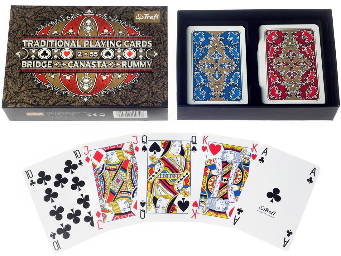 Фото - Настільна гра Trefl Traditional Playing Cards, karty, , dwie talie 