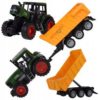 TRAKTOR CIĄGNIK MASZYNA ROLNICZA PRZYCZEPA FARMER ZABAWKA DLA DZIECI ROLNIK