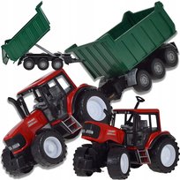 TRAKTOR CIĄGNIK MASZYNA ROLNICZA PRZYCZEPA FARMER ZABAWKA DLA DZIECI ROLNIK