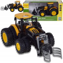 TRAKTOR CIĄGNIK MASZYNA ROLNICZA Z TUREM CHWYTAKIEM DŹWIĘKEM ŚWIECI NAPĘDEM