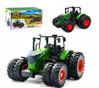 TRAKTOR CIĄGNIK POJAZD ROLNICZY ZIELONY NA PODWÓJNYCH KOŁACH ZABAWKA
