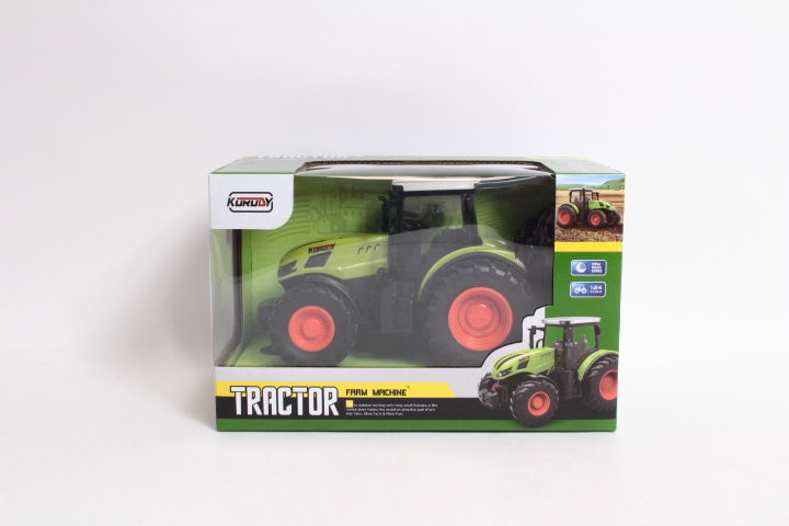 JAMARA JCB Fastrac Tracteur RC 1/24 Avec Remorque Basculante – 2,4 GHz, 2 Roues Motrices, Pneus Caoutchouc, LED – Licence Officielle