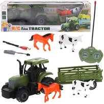 Traktor Rolniczy Zdalnie Sterowany RC z Przyczepą + Zwierzęta