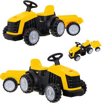 Traktor z przyczepą jeździk na akumulator żółty COIL - COIL