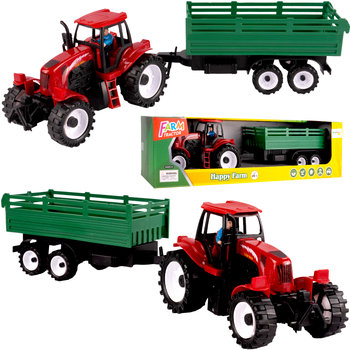 Traktor Zabawka Z Odczepianą Przyczepą + Figurka Farmera W Traktorze - MalPlay