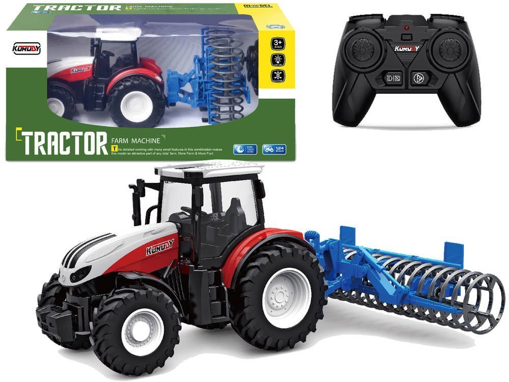 Фото - Машинка LEAN Toys Traktor Zdalnie Sterowany Wał Rolniczy 2,4 G Gumowe Koła 
