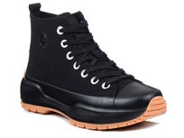 Trampki damskie czarne Big Star NN274158 wysokie na platformie-38