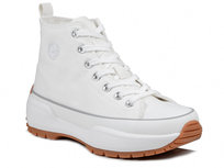 Trampki damskie wysokie Big Star NN274159 tekstylne na platformie białe-37