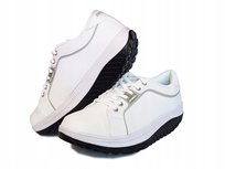Trampki z kołyskową podeszwą Fit Walk białe 41 FITNESS KING