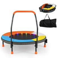 Trampolina dla dzieci Ø90 cm z oświetleniem LED Trampolina ogrodowa