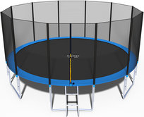 Trampolina ogrodowa dla dzieci 490cm FUNFIT z siatką zewnętrzną i drabinką