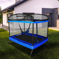 Trampolina Ogrodowa Dla Dzieci Z Huśtawką Siatka Zabezpieczająca 163x185