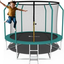 Trampolina Ogrodowa Premium Siatka Wewnętrzna Drabinka 312 Cm 10Ft Funfit