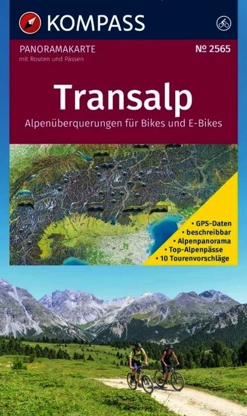 Transalp / Alpy. Długodystansowe szlaki rowerowe. Mapa rowerowa