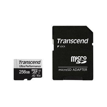 Transcend Memory Micro SDXC - Karta pamięci 256 GB UHS-1 U3 V30 125/160 MB/s z adapterem - Transcend