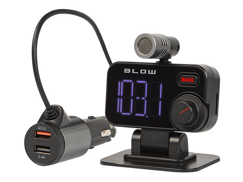 Transmiter FM BLOW Bluetooth5.0+zestaw głośnomówiący