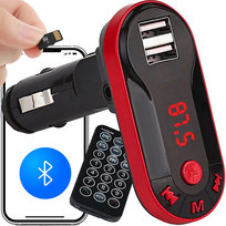 Transmiter Fm Bluetooth Ładowarka Mp3 2Xusb Sd Lcd