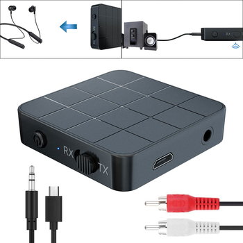Transmiter Odbiornik Nadajnik Adapter Audio Bluetooth 5.0 JACK 3,5mm AUX - Inny producent