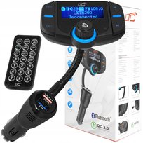 Transmiter samochodowy LTC TR200 Bluetooth 2xUSB QC 3.0 2.4A + pilot
