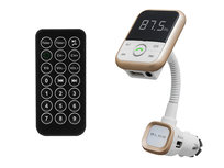 Transmiterem FM z zestawem głośnomówiącym, BLOW, Bluetooth 4.0 biały + pilot