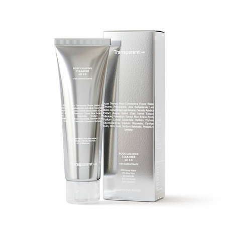 Transparent Lab, Rose Calming Cleanser PH 5.5, Delikatny Żel do Mycia Twarzy z Różą Damasceńską, 150ml