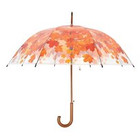 Transparentny Parasol Liście Jesienne na Spacer