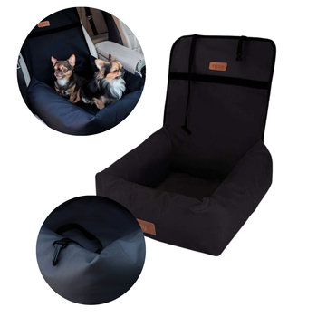 Transporter dla małego psa do auta, Fotelik samochodowy, Legowisko + imię psa  - Petsen