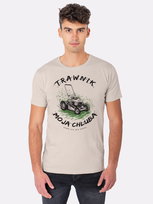 TRAWNIK MOJA CHLUBA / koszulka męska / jasny beż Nadwyraz.com