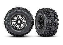 TRAXXAS 8973 - komplet kół Maxx 2.8" Black Wheels & Sledgehammer Tires (Maxx, Wide Maxx, Maxx Ultimate) Traxxas