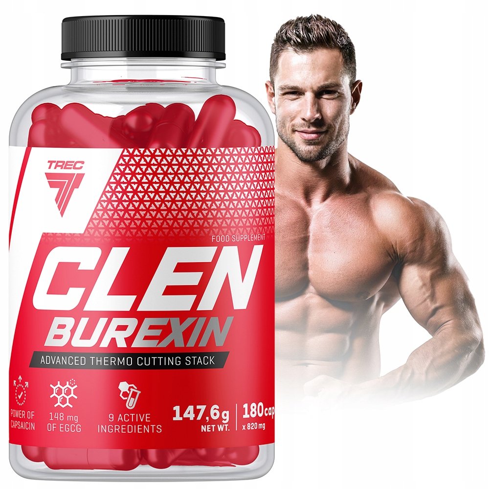 Trec Clenburexin 180 Kaps Spalacz Tłuszczu Redukcja Masy Odchudzanie Spalanie Fat Burner