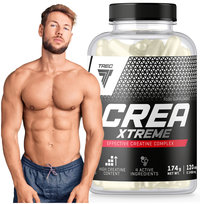 TREC CREA XTREME EFEKTYWNY KOMPLEKS KREATYNOWY MONOHYDRAT KREATYNA CREATINE|120 kaps. Trec Nutrition