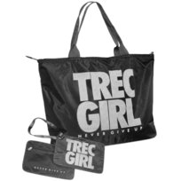 TREC GIRL BAG BLACK czarna torba sportowa shopper na siłownię pilates jogę zakupy uniwersalna Trec