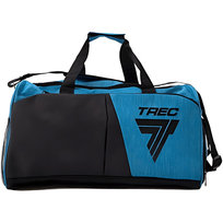 TREC GYM MEDIUM BAG BLACK & BLUE 40l|Czarna Torba Sportowa Na Siłownię Trec