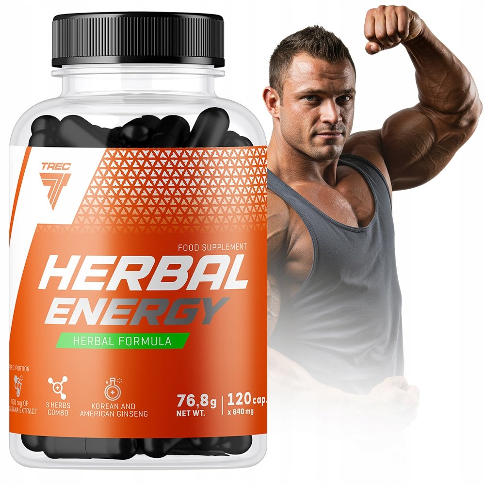 Trec Herbal Energy 120 Kaps Energia Guarana Żeń-Szeń Pobudzenie Energia