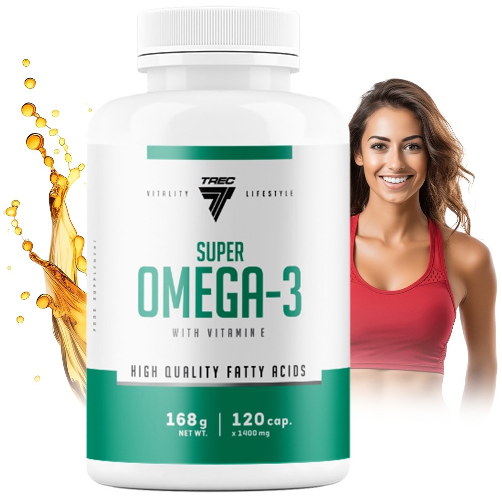 Trec Super Omega 3 120Kap Zdrowe Tłuszcze Epa Dha Na Pamięć Serce Odporność