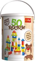 Trefl, 61687, Zabawka drewniana, 50 klocków Trefl