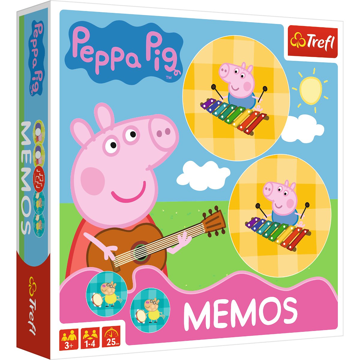 Trefl Gra pamięciowa Memo Świnka Peppa, gra planszowa