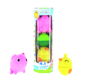 Trefl, Lalaboom, Zwierzątka Farma, Świnka, Kurczaczek – 6 elementów, 61648 - Lalaboom