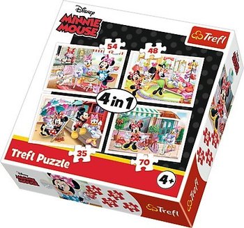 Trefl, Myszka Minnie i Przyjaciele, puzzle 4w1 - Trefl