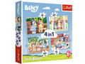 Trefl, Puzzle 4w1, Bluey i jego świat, 12/15/20/24 el.&nbsp;-&nbsp;Trefl