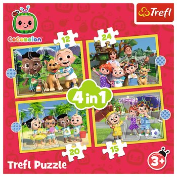 Trefl, Puzzle 4W1 Cocomelon Poznaj Bohaterów  34647 - Trefl