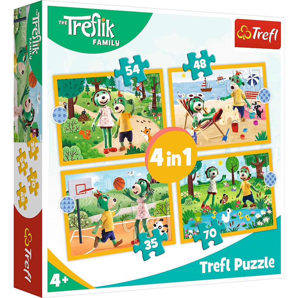 Puzzle Trefl 4 In 1: Il Re Leone – 35, 48, 54 E 70 Pezzi Per Bambini Dai 4 Anni