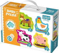 Trefl, puzzle, Baby Classic, Zwierzątka na wsi, 3/4/5/6 el. Trefl