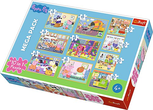 Trefl, puzzle, Bajki, Świnka Peppa, 10w1