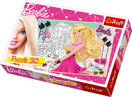 Trefl, puzzle, Barbie, Kalifornijski sen, 30 el.