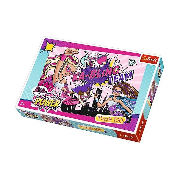 Trefl, puzzle, Barbie, Super Księżniczka, 100 el.