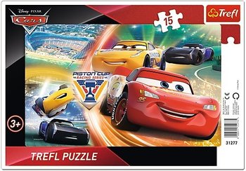 Trefl, puzzle, Disney, Auta, Walka o zwycięstwo, 15 el. - Trefl