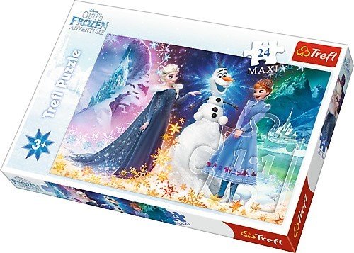Trefl, puzzle, Disney, Kraina Lodu, W świetle gwiazd, 24 el.