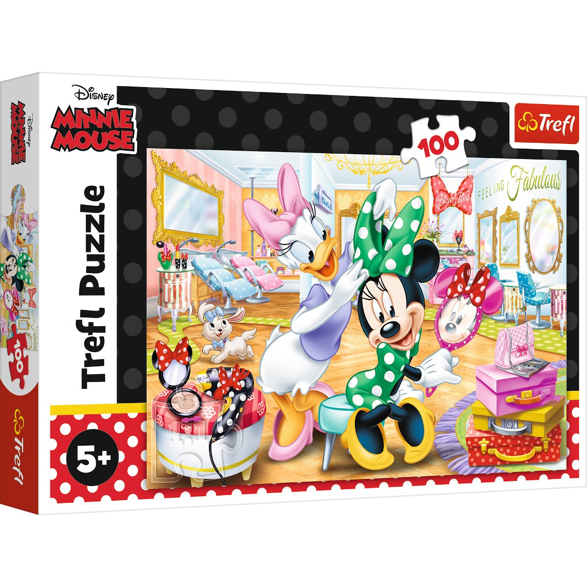 Trefl, puzzle, Disney, Myszka Minnie w salonie kosmetycznym, 100 el.-Zdjęcie-0